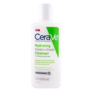 CeraVe Hydrating Cream-To-Foam Cleanser, For Normal To Dry Skin, 87ml