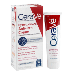 CeraVe Hydrocortisone Anti-Itch Cream – Fast Relief for Rashes, Irritation & Dry Skin, 28g