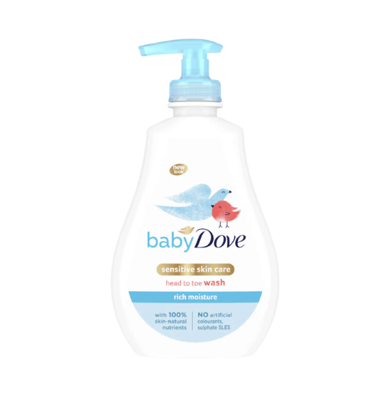 Dove Baby Head to Toe Wash Rich Moisture – 200ml | Gentle Baby Skin Care