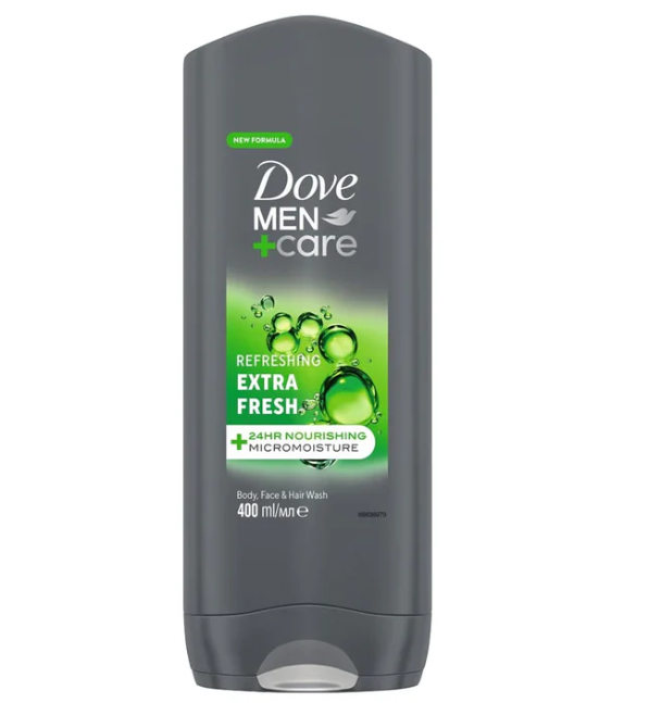 Dove Men + Care Refreshing Extra Fresh Body Face & Hair Wash, 400ml