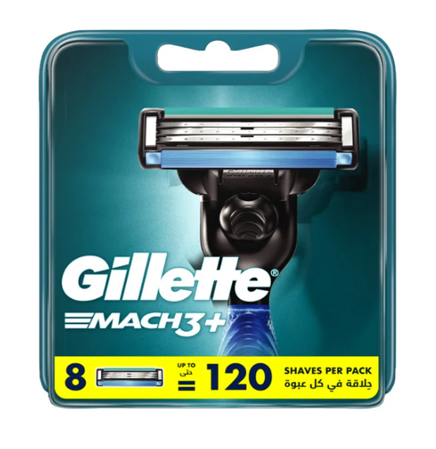Gillette Mach3+ Razor Blade Refills, 8 Ct