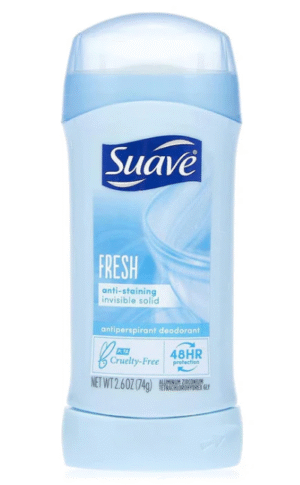 Suave Fresh Anti-Staining Invisible Solid Deodorant Stick, 74g