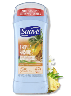Suave Tropical Paradise Anti-Staining Invisible Solid Deodorant Stick, 74g