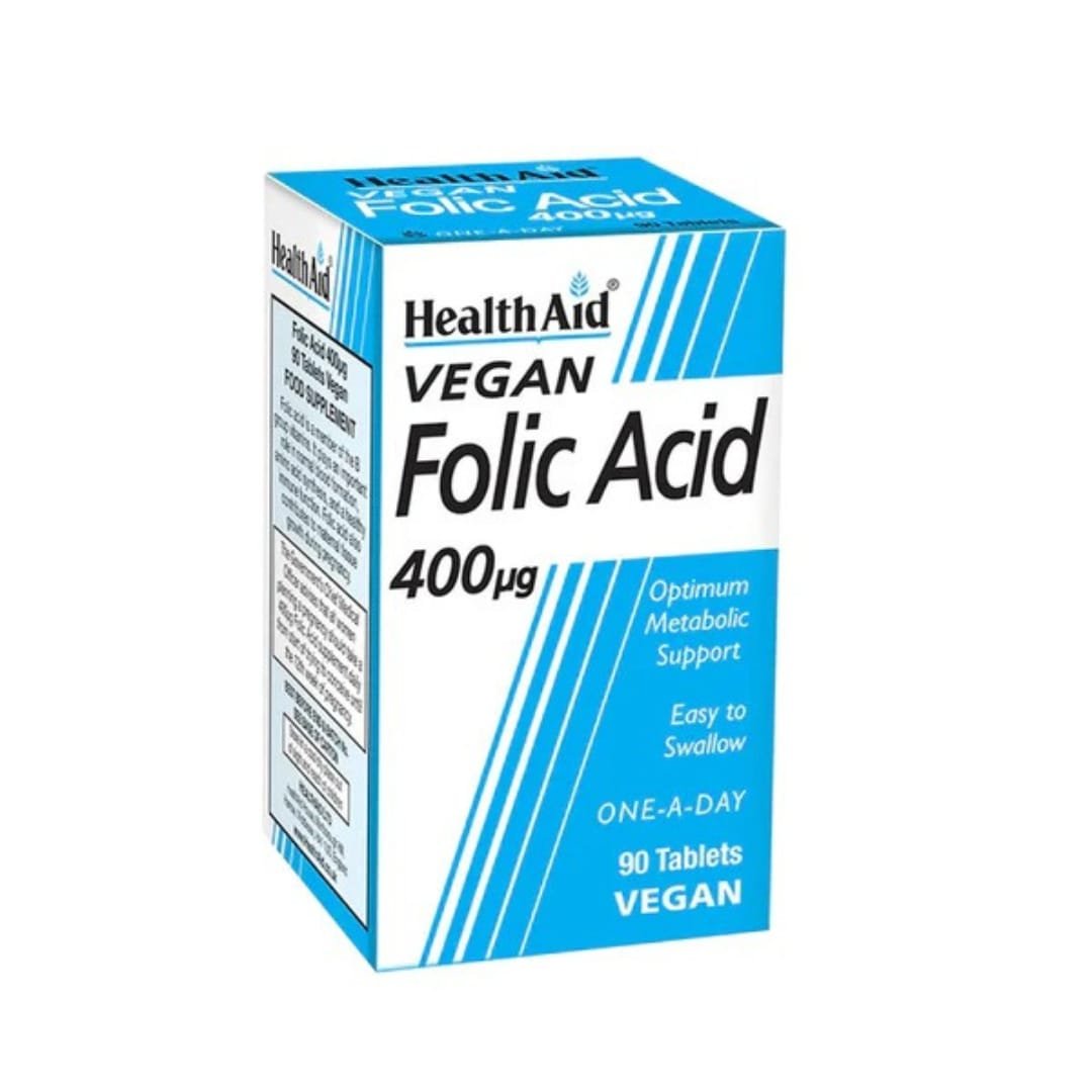 HealthAid Folic Acid 400mcg,90 Tablets
