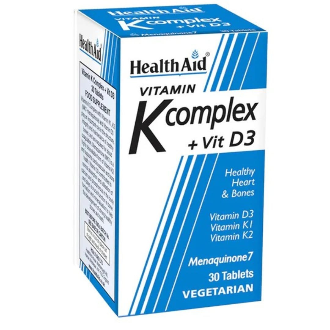HealthAid Vitamin K Complex + Vitamin D3, 30 Tablets