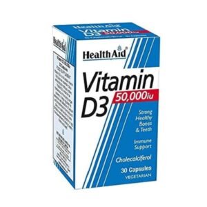HealthAid Vitamin D3 50000 IU,30 Veg Capsules