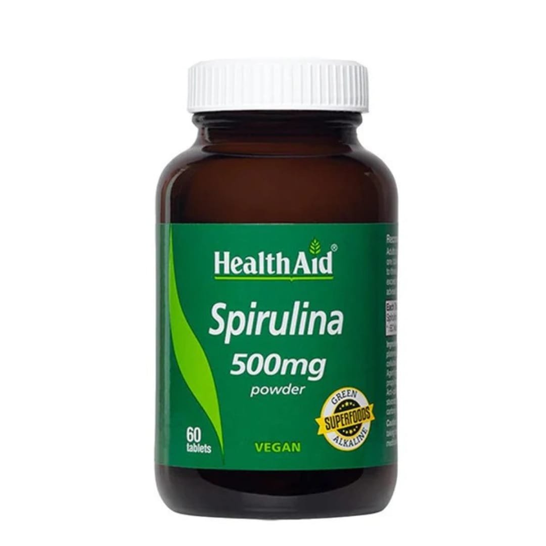 HealthAid Spirulina 500mg,60 Tablets