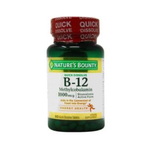 Nature's Bounty Vitamin B12 Methylcobalamin 1000mcg,60 Quick Dissolve Tablets