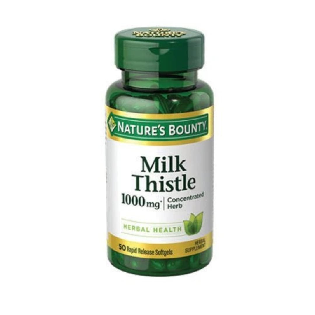 Nature's Bounty Milk Thistle Extract 1000mg, 50 Softgels