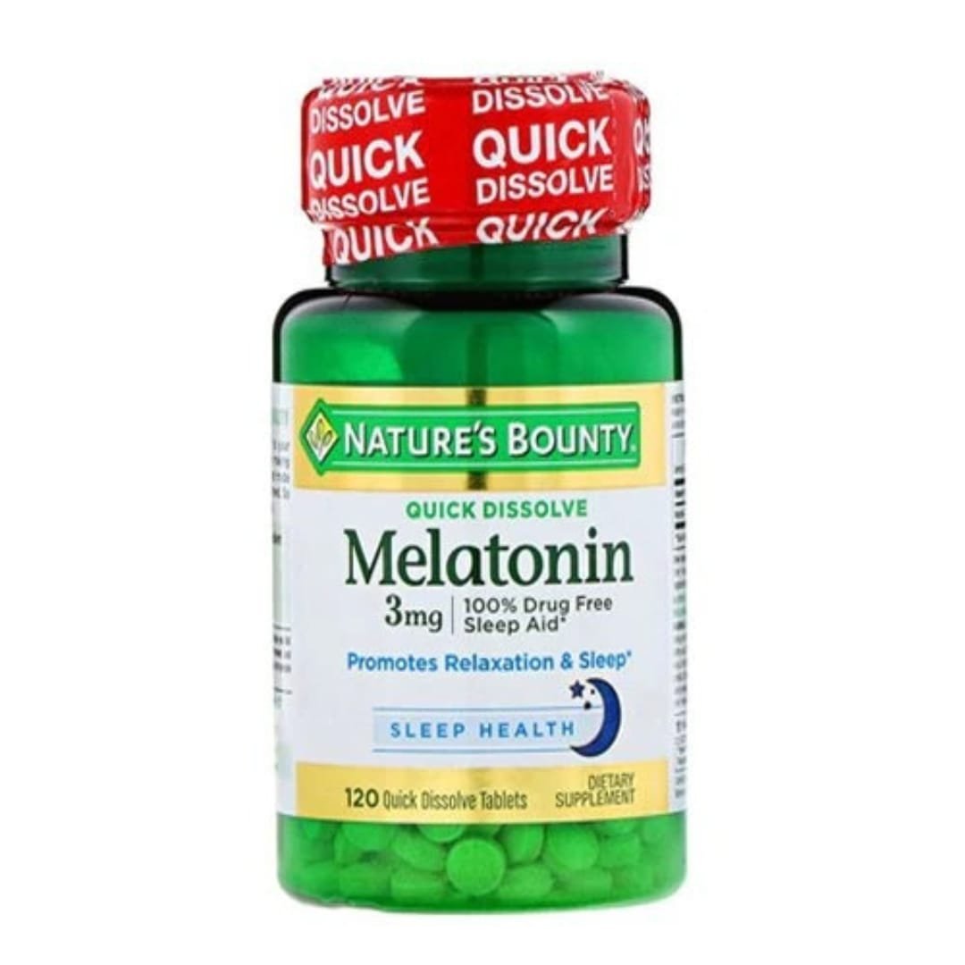 Nature's Bounty Melatonin 3 mg Quick Dissolve,120 Quick Dissolve Tablets
