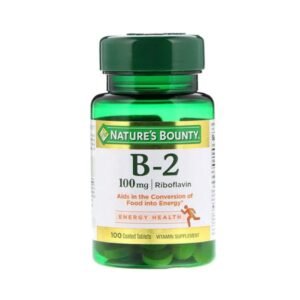 Nature's Bounty Vitamin B-2 100mg ,100 Coated Tablets