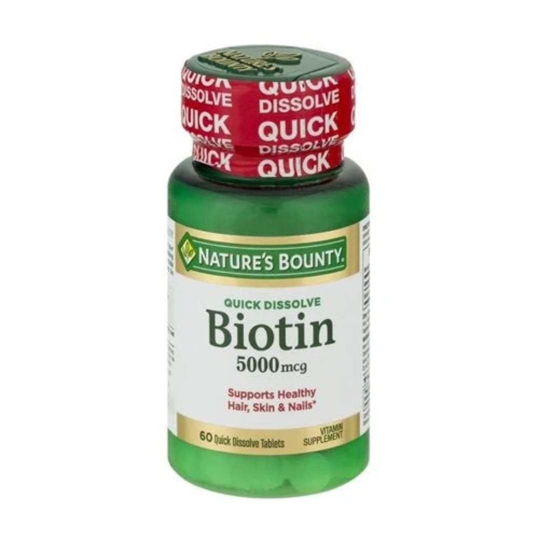 Nature's Bounty Quick Dissolve Biotin 5000 mcg, 60 Quick Dissolve Tablets