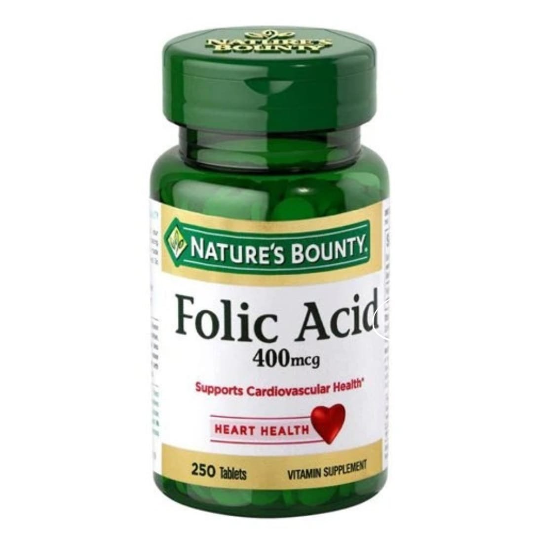 Nature's Bounty Folic Acid 400 mcg,250 Tablets