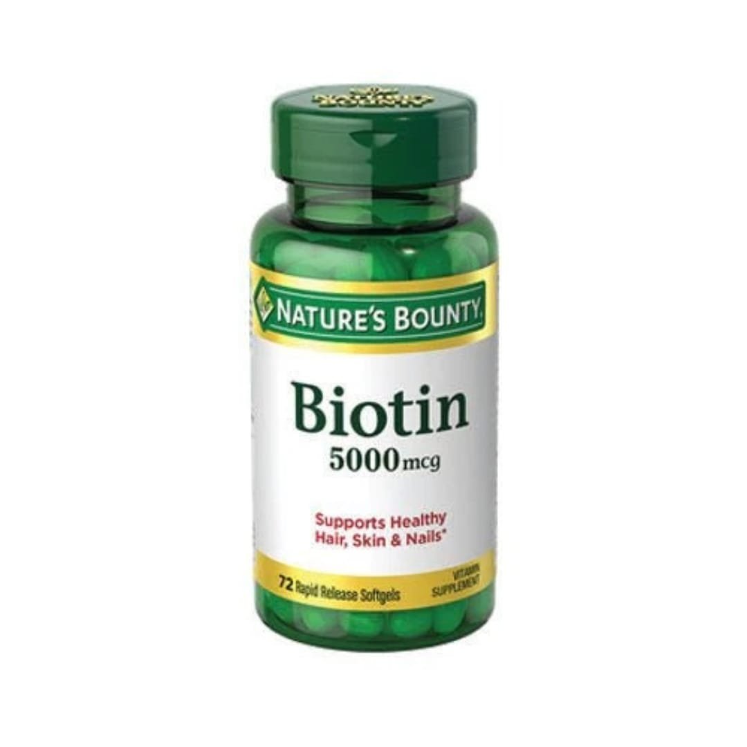 Nature's Bounty Biotin 5000 mcg, 72 Softgels