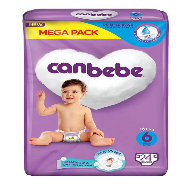 Canbebe Diapers Size 6 (Extra Large), 24 Ct