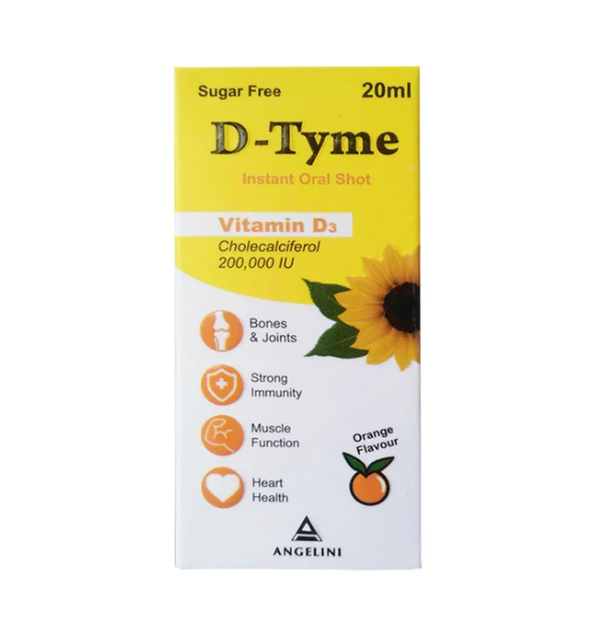 D-Tyme Vitamin D3 Instant Oral Shot 20ml - Angelini
