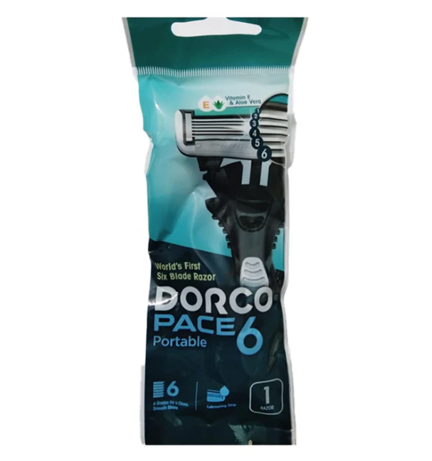 Dorco Pace 6 Portable Razor for Men, 1 Ct