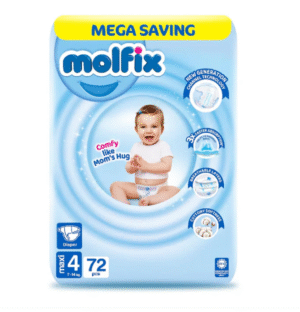Molfix Diapers Size 4 (Maxi), 72 Ct