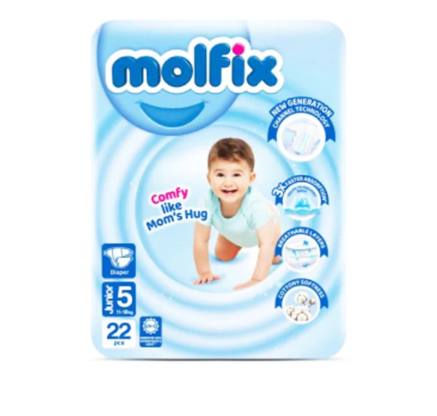 Molfix Diapers Size 5 (Junior), 22 Ct