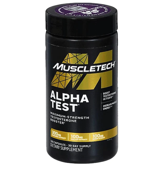 MuscleTech AlphaTest Testosterone Booster, 120 Ct