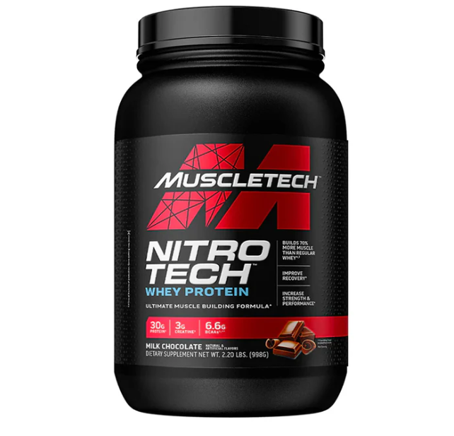 MuscleTech NitroTech Whey Protein Milk Chocalate, 2.2 lbs