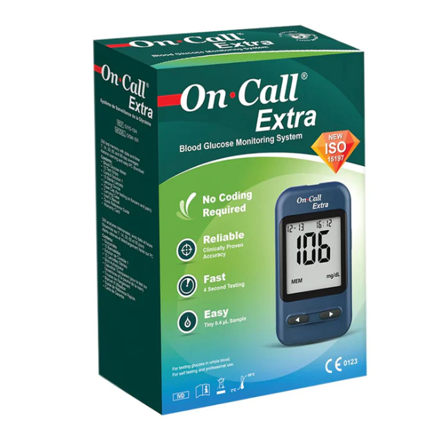 On Call Extra Blood Glucose Monitoring System (Glucometer)
