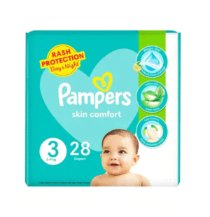 Pampers Skin Comfort Diapers Size 3 (Midi), 28 Ct
