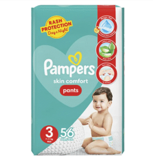 Pampers Skin Comfort Pants Size 3 (Midi), 56 Ct