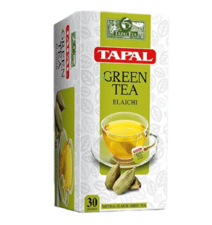Tapal Green Tea Elaichi (Cardamom) Tea Bags, 30 Ct