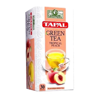 Tapal Green Tea Tropical Peach Tea Bags, 30 Ct