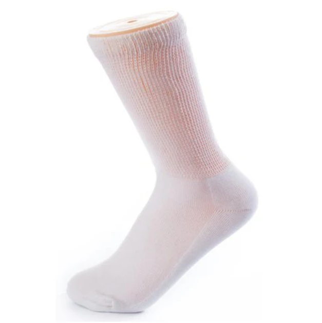 Diabetic Socks White (Size 10-13) - Sockoye