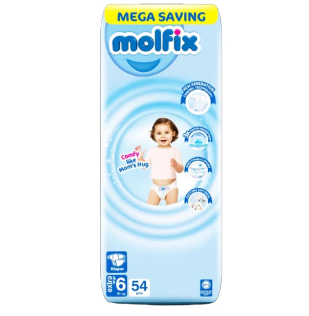 Molfix Diapers Size 6 (Extra Large), 54 Ct