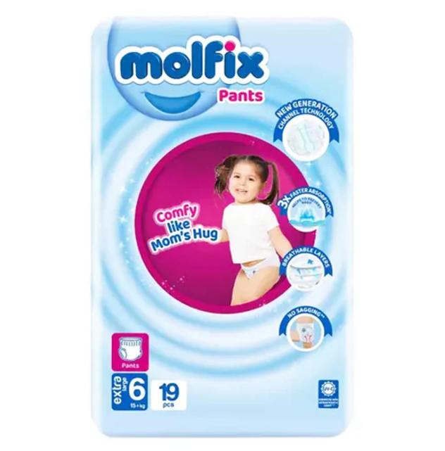 Molfix Pants Size 6 (Extra Large), 19 Ct