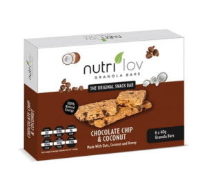 Nutrilov Chocolate Chip & Coconut Granola Bar, 6 Ct