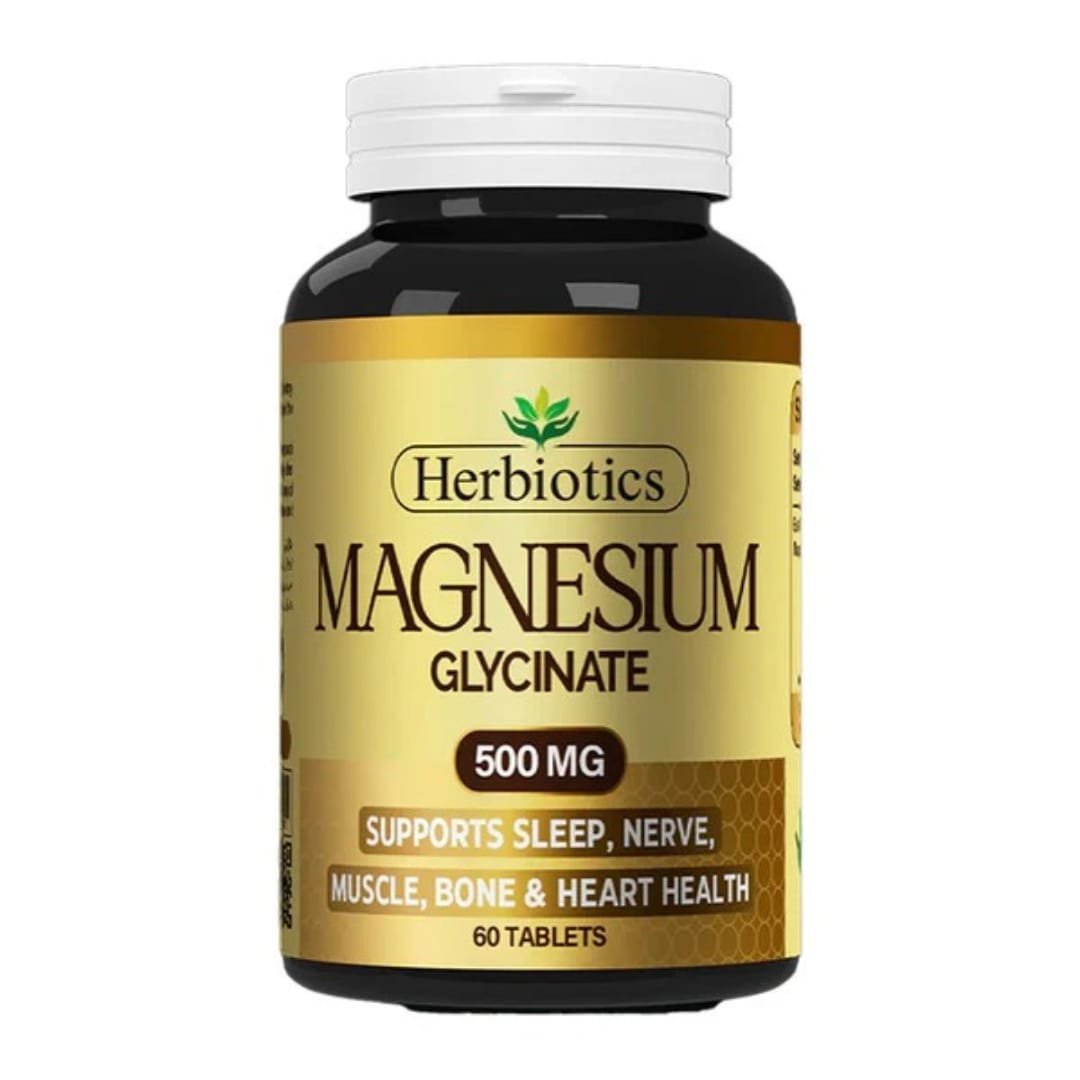 Herbiotics Magnesium Glycinate 500mg,60 Tablets