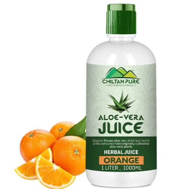 Aloe Vera Juice (Orange), 1 Litre - Chiltan Pure
