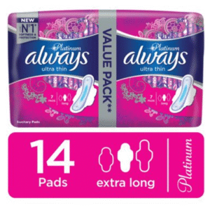 Always Platinum Ultra Thin (Long) Sanitary Pads, 14 Ct