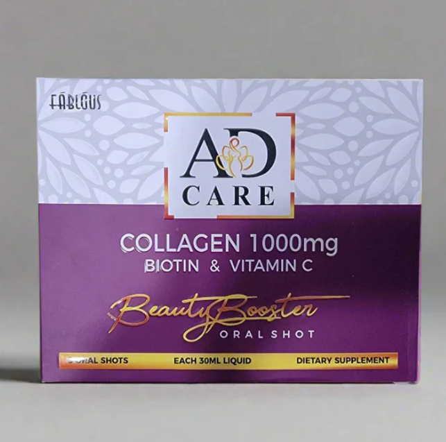 Fablous AD Care Collagen 1000 with Biotin & Vitamin C Beauty Booster Oral Shots 30ml, 5 Ct