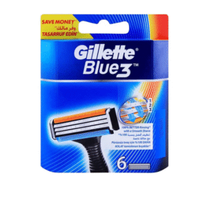 Gillette Blue 3 Razor Blades, 6 Ct