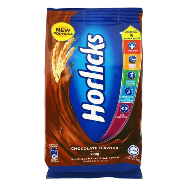 Horlicks Chocolate Flavour Pouch, 200g