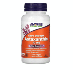 NOW Astaxanthin Extra Strength 10mg, 60 Ct