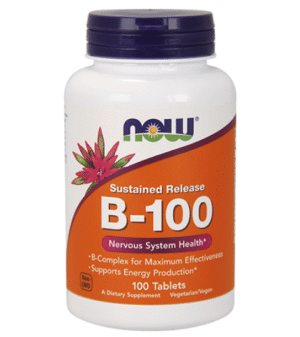 NOW B-100 Sustained Release Tablets, 100 Ct