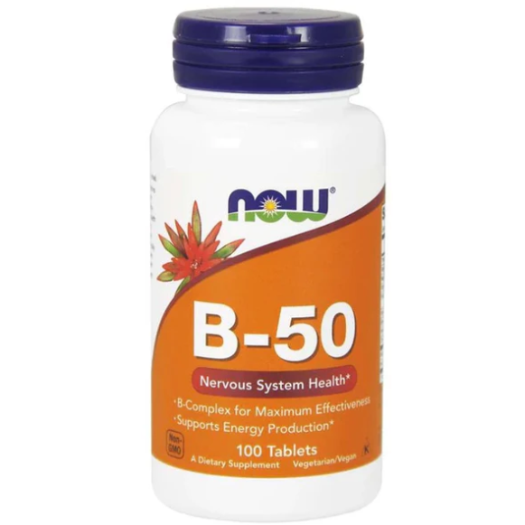 NOW B-50 Tablets, 100 Ct