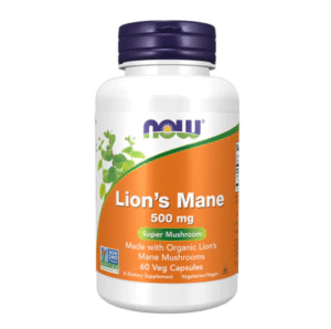 NOW Lion's Mane Mushroom 500mg, 60 Ct