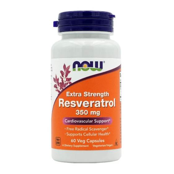 NOW Resveratrol 350mg, 60 Ct