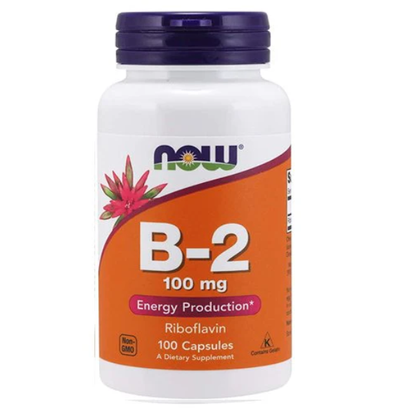 NOW Vitamin B-2 100mg, 100 Ct