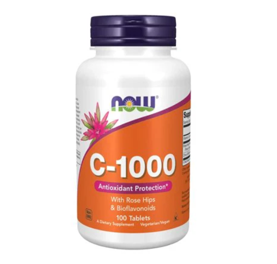 NOW Vitamin C 1000mg Tablets, 100 Ct