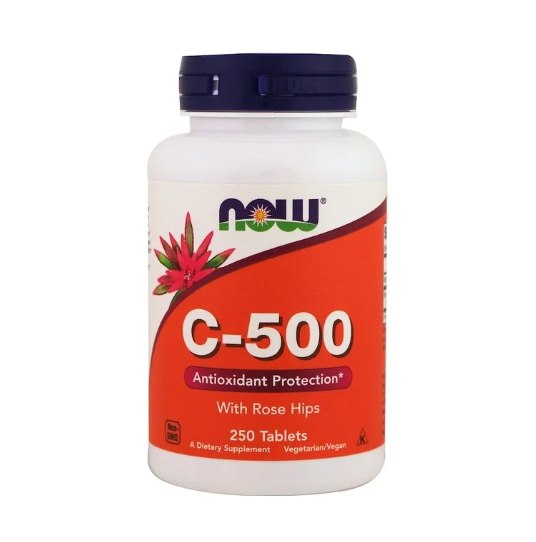 NOW Vitamin C 500mg, 250 Ct