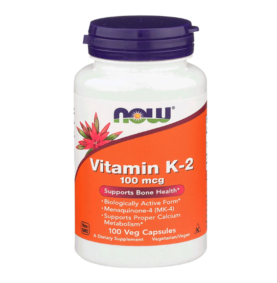 NOW Vitamin K-2 100mcg, 100 Ct
