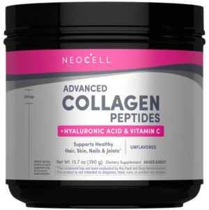 NeoCell Advanced Collagen Peptides + Hyaluronic Acid + C, 13.7 Oz (390g)
